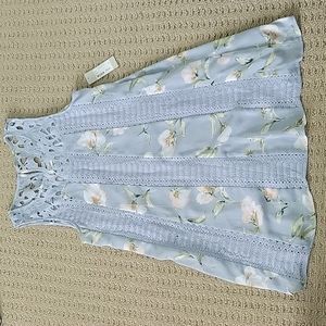 New Blue Floral Dress Les Soeurs Medium